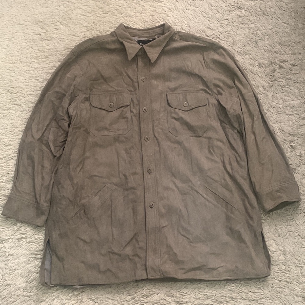 VINTAGE Ralph Lauren Green Suede Field Jacket